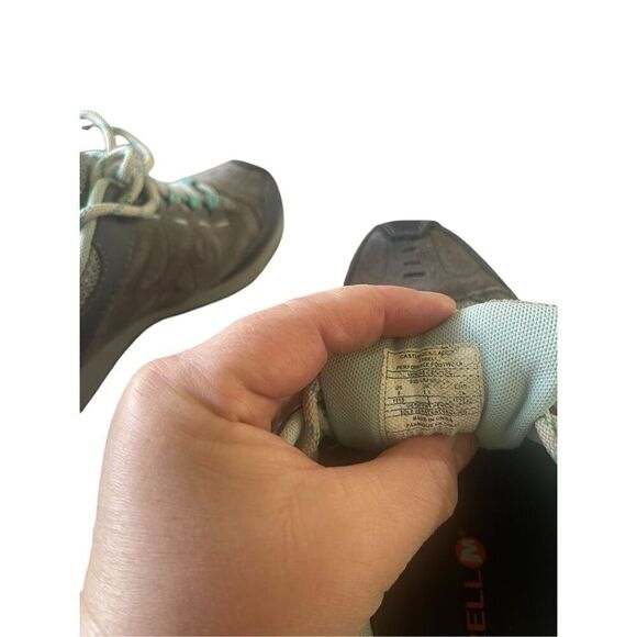 Merrell Womens Gray Lace-Up Suede Mesh Upper Athletic Hiking Shoes Size 6 - Picture 3 of 9